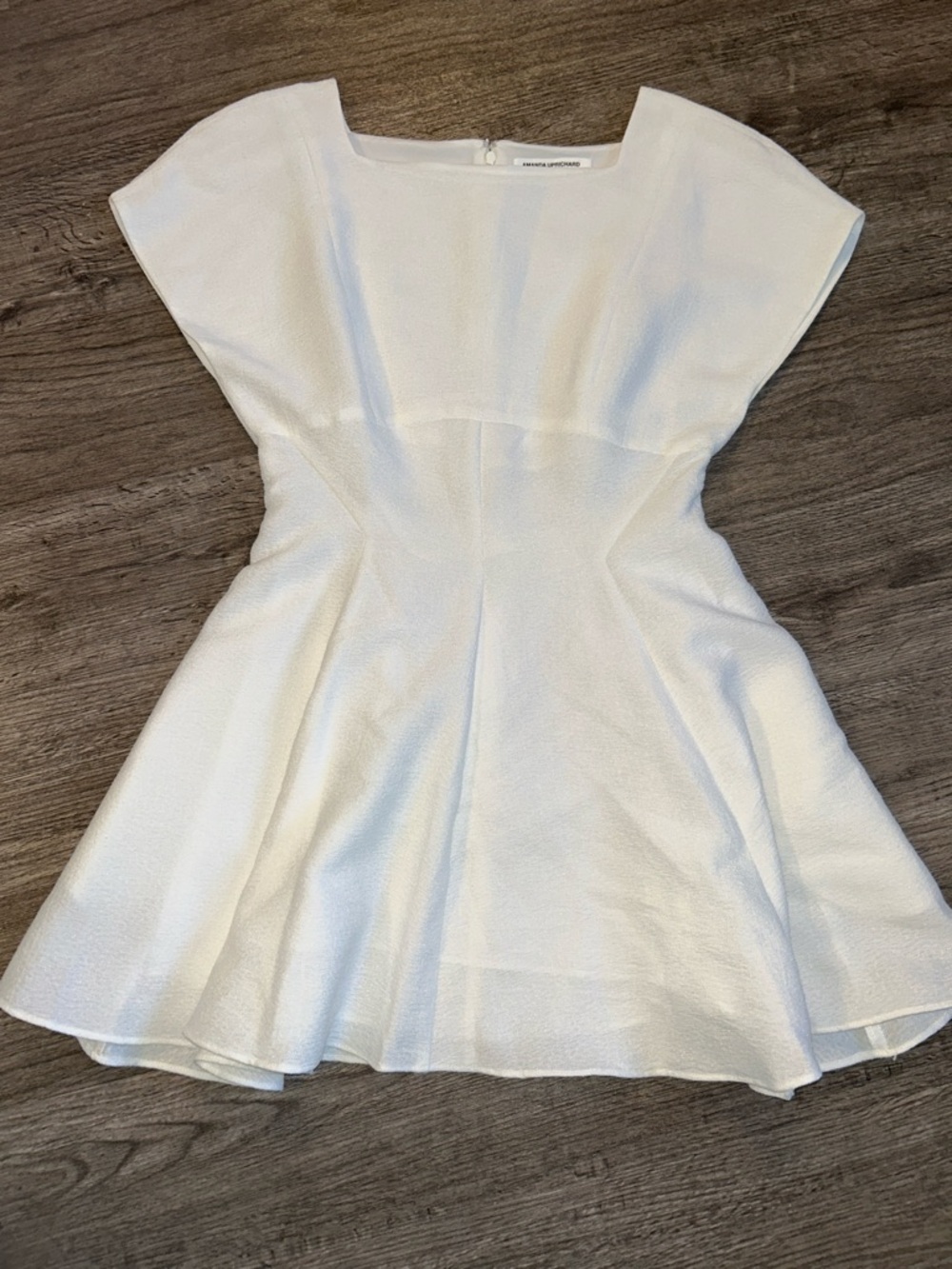 Amanda Uprichard White Fit-and-Flare Dress - Picture 2 of 10
